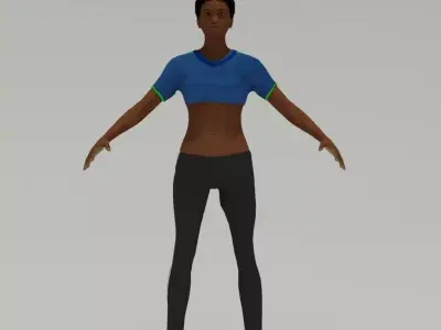 Sports woman 3D model