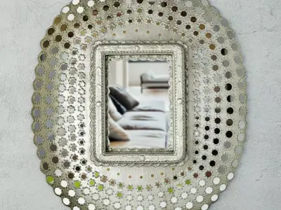Peacock Honeycomb Mirror 3D model