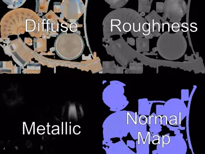 Ornate Pavilion Dome model pack Low-poly 3D model