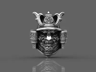 Head samurai 3d model for 3d printing 3D print model 3D print model