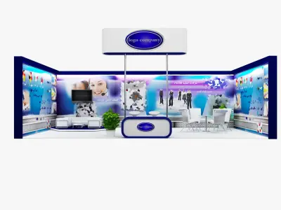  Booth Exhibition Stand a467b 3D model