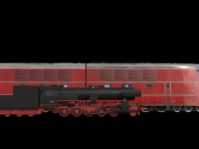 Breitspurbahn locomotive henschel 3D model