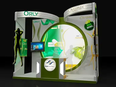  Booth Exhibition Stand a267b 3D model