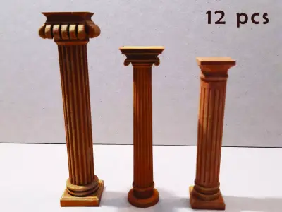 Set of antique columns 3D model