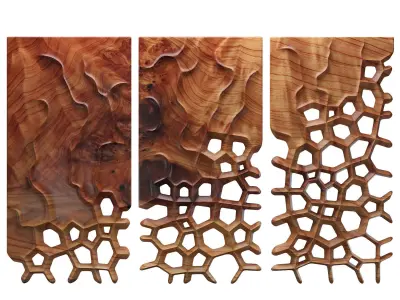   Decor wood panel 1 3D model