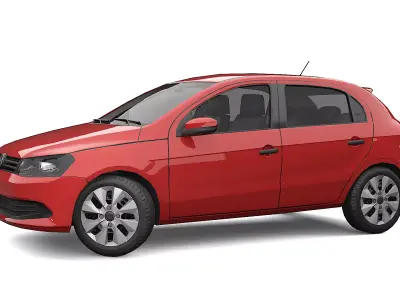 Car Hatch Gol 2016  Low-poly 3D model