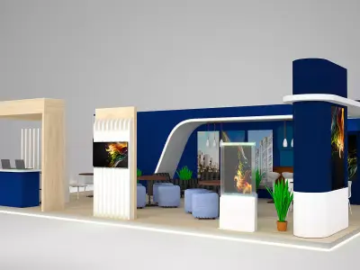 Booth Exhibition Stand K0010898 3D model