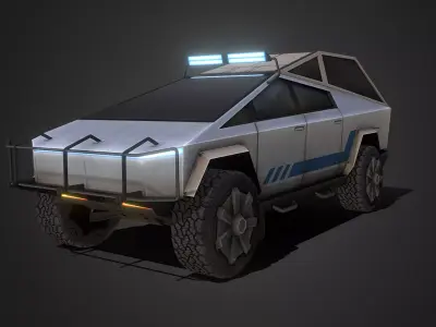 Tesla Cybertruck Off-road Edition  Low-poly 3D model
