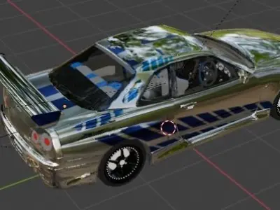 Paul Walker Gtr R34 3D model