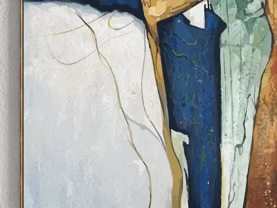 Plaster Two Photo Frame 139 Low-poly 3D model