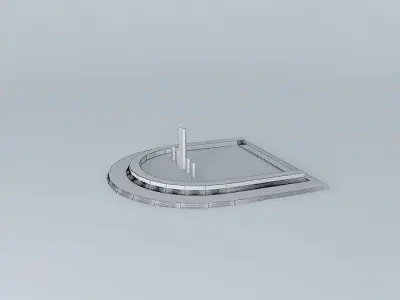 Source 1 building with solar panel on top Free 3D model