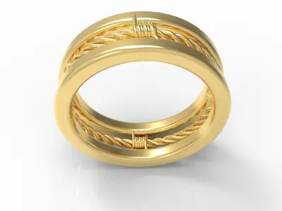 The barbed wire Ring size 4  Free 3D print model