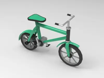 Bike 3D Model bicycle Low-poly 3D model