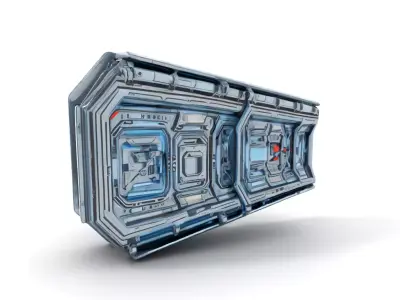 Futuristic Wall Panel model pack Low-poly 3D model