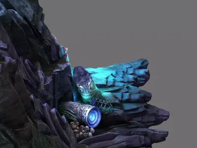 Stone Blood Birdhouse Chamber - Wall 01 3D model