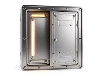 Industrial Retro Electrical Panel model pack Low-poly 3D model