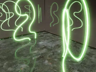 Neon Table 01 3D model