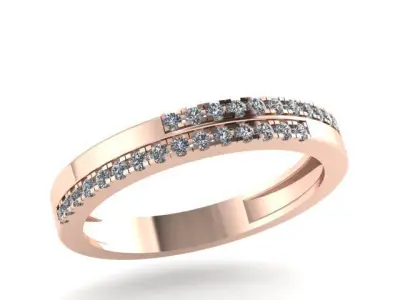 Ring 2 Line Jewelry 016 Free 3D print model