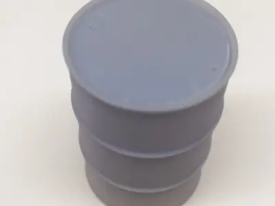 3d printable oil barrel and pump for model building 3D print model