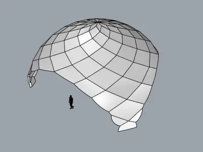 Dome Diamond Stand Alone Structure Contemporary Architecture 3D model