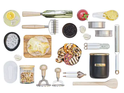 Kitchenware set for the kitchen 3D model