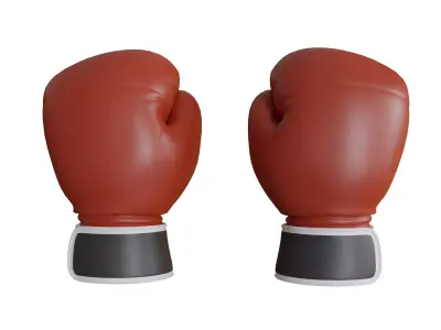 Boxing Gloves Low-poly 3D model