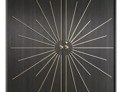 Modernist Double Entry Door 3D model