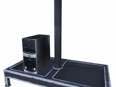 Display Monitor Low-poly 3D model