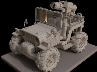 Metal Slug Jeep 3d modeling 3D model