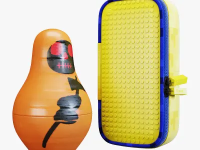 Kids room decor set 001 3D model