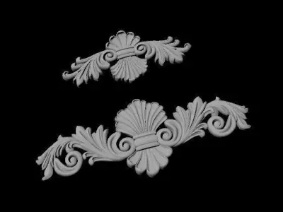 Central decor ornament for furniture 3D model 599