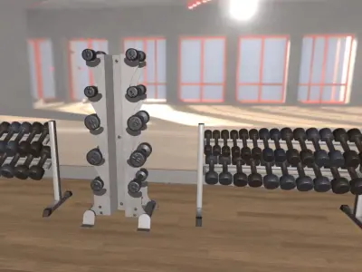 Dumbbell rack 3D model