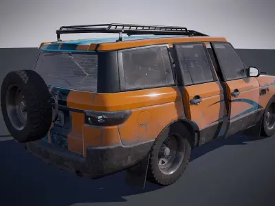 Offroad vehicle Low-poly 3D model