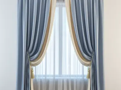 Set 14 Curtains 3D model