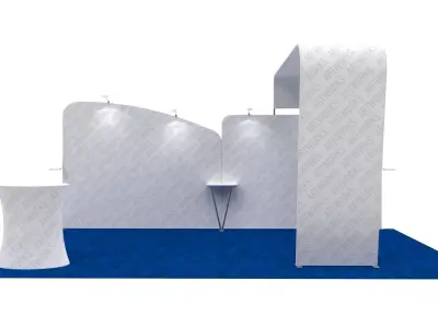 Exhibition booth 10x20ft 3DM014 3D model