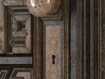 Mamluk Wooden Door 3D model