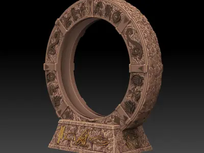 Beautiful Lamp  Stargate with Ancient Egyptian Motifs 3D print model