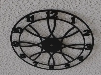 shape 2 wall clock 3D print model