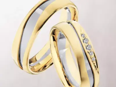 Wedding rings 078 3D print model