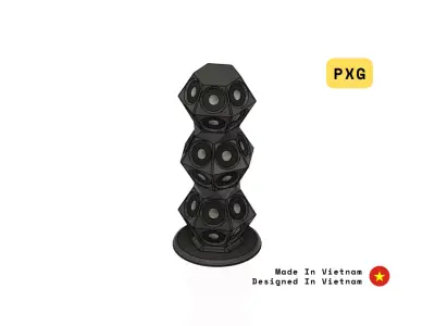 3D Scan Pyramid Tower Marker Free 3D print model