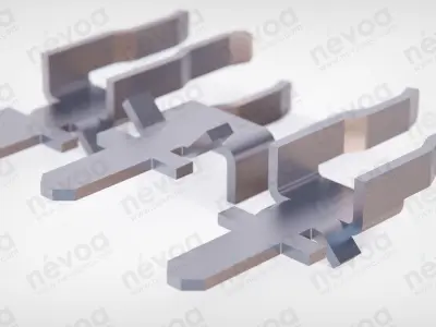 IEC Appliance Outlet J - 4797-5 - Light Pipe Position B and C 3D model