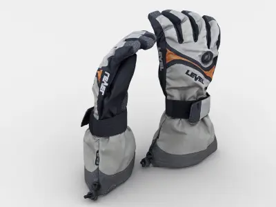 Ski Gloves 3D model