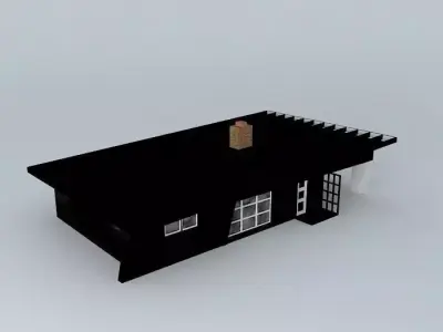Retro House Free 3D model