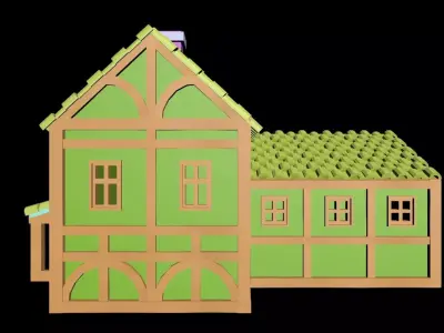 Medieval House 26 3D print model 3D model