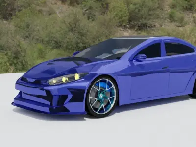 Tesla Vehicle Game ready model Low-poly 3D model