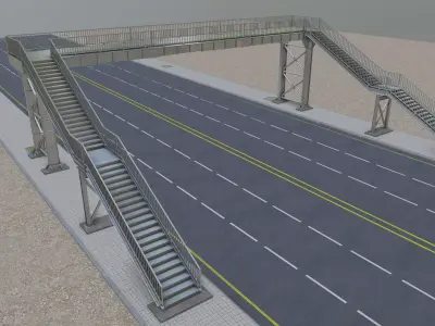 22 mt Pedestrian Bridge 3D model