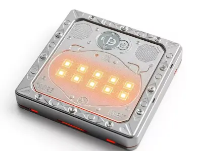 Futuristic LED Device Model Pack Low-poly 3D model
