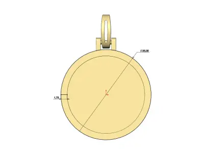 Simple round memory picture pendant 3D print model