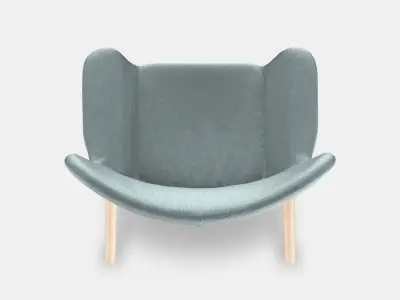 VEDBO High back armchair 1 Low-poly 3D model