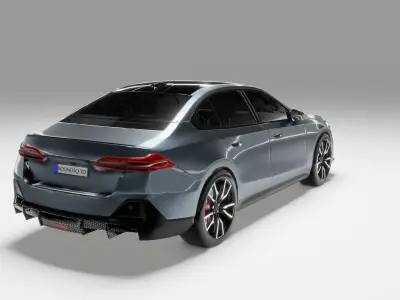 3D Model of Generic german car 5 Low-poly 3D model